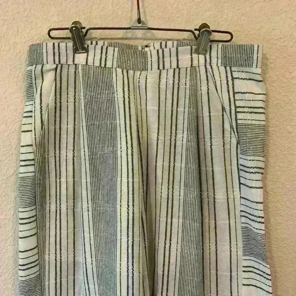 Hayden Blue and white wide leg pant sz M coastalcore boho resort beach vacation